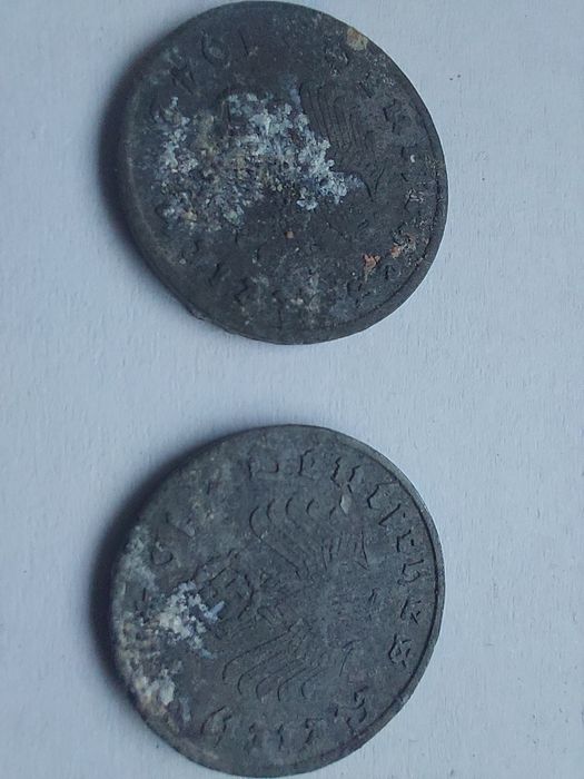 2 monety 1 pfeninng 1942 moneta