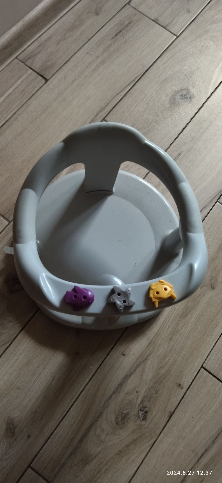 Krzesełko da kąpieli niemowlęce szare Thermobaby