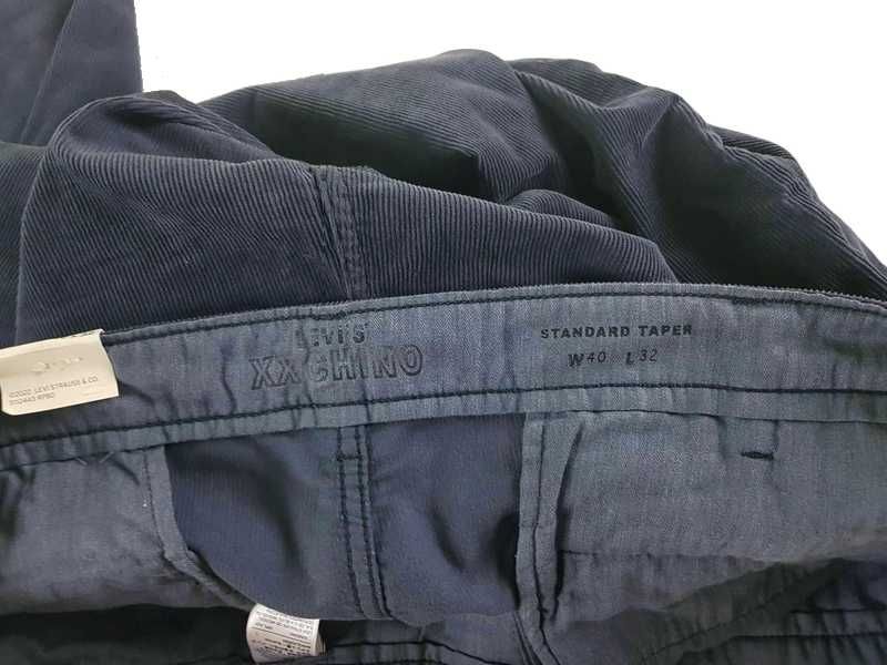 Męskie sztruksy Levi's - XX Chino szaro-nieb. nowe oryg. Levis W30/L34