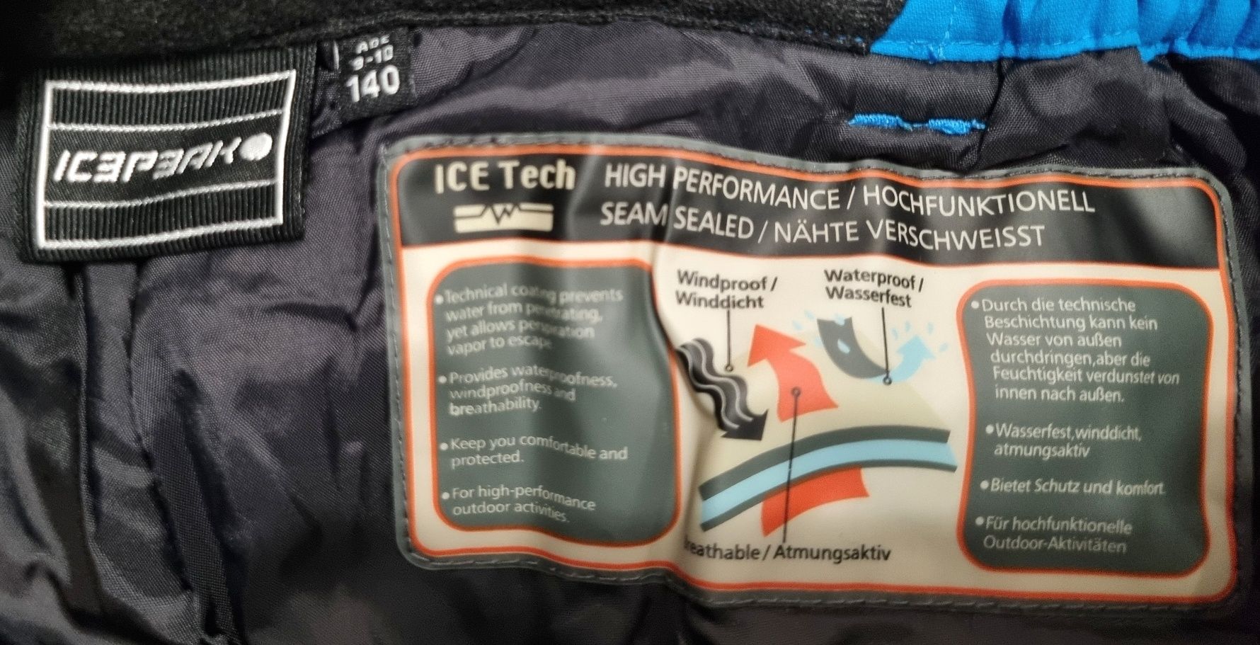 Spodnie narciarskie dziecięce - Icepeak - używane w dobrym stanie
