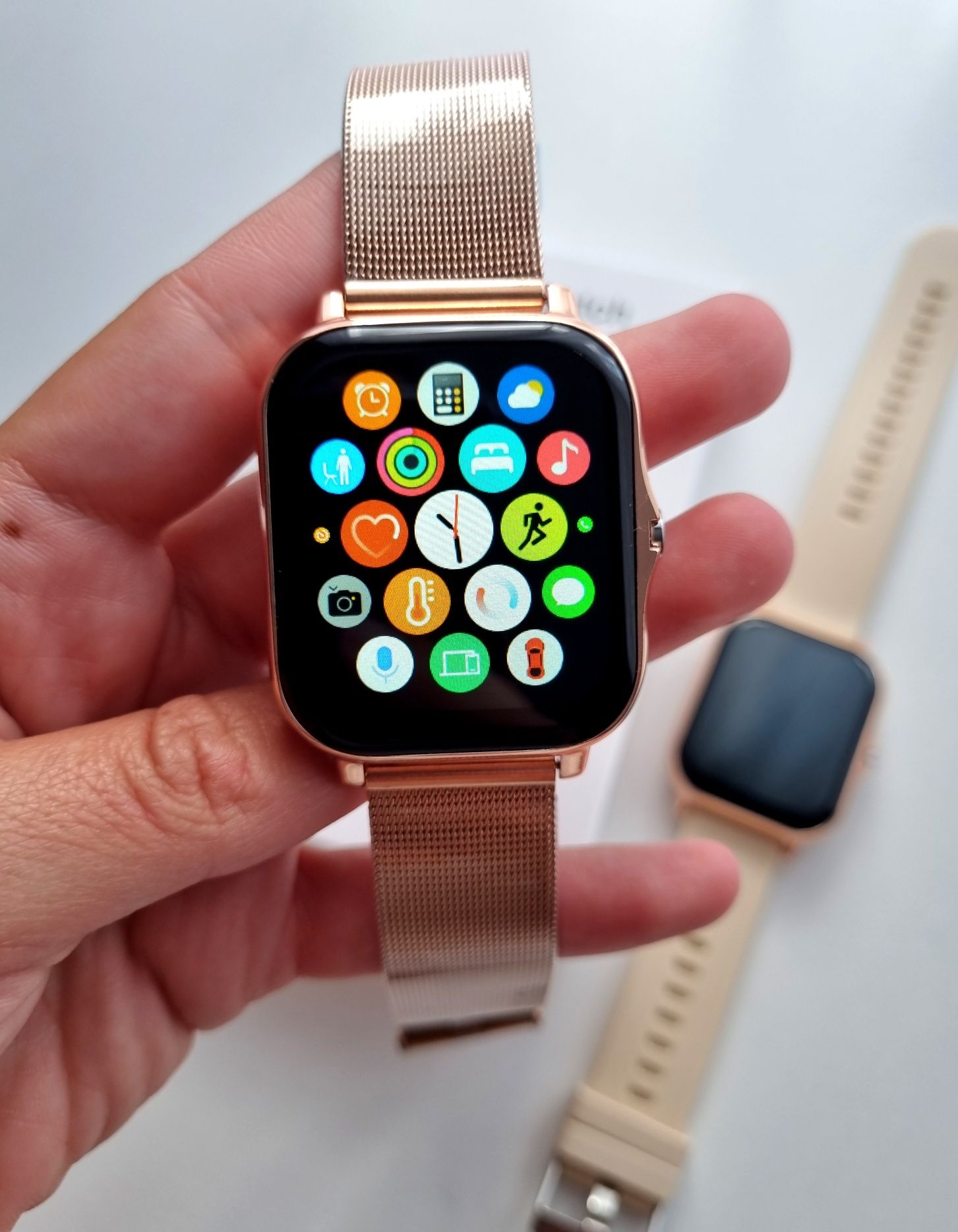 Złoty smartwatch *bransoleta i pasek