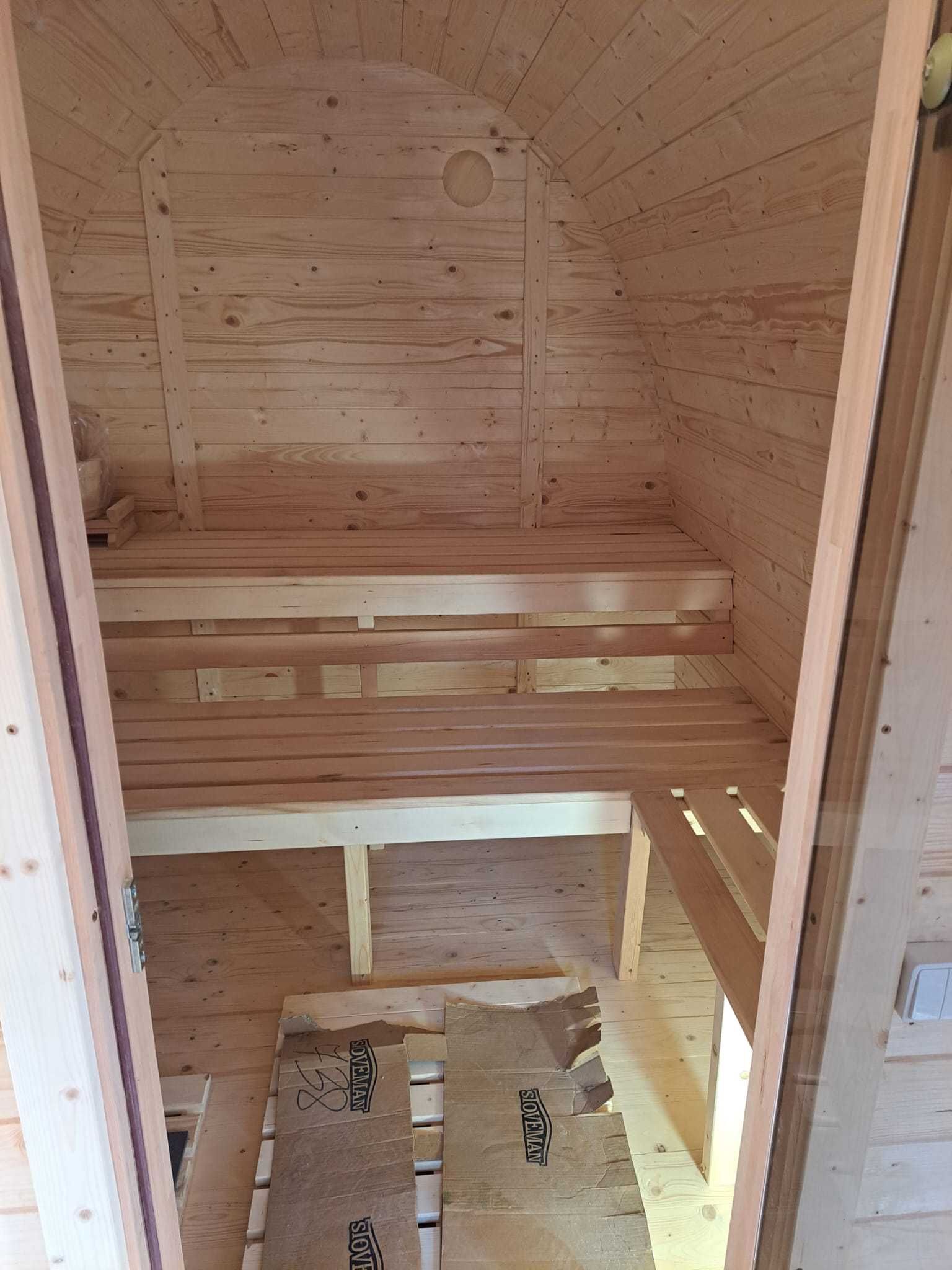 Sauna POD Iglo Sauny Ogrodowe Kemping z Piecem Harvia Wyposażona