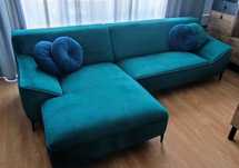 Sofa narożnik butelkowa zieleń
