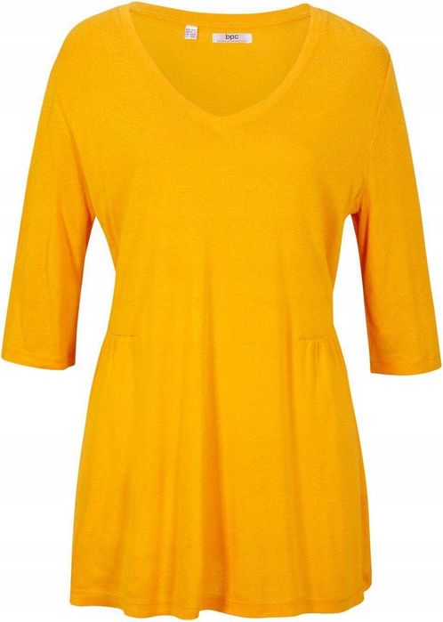 Miodowa luźna długa bluzka, tunika 40/42/44