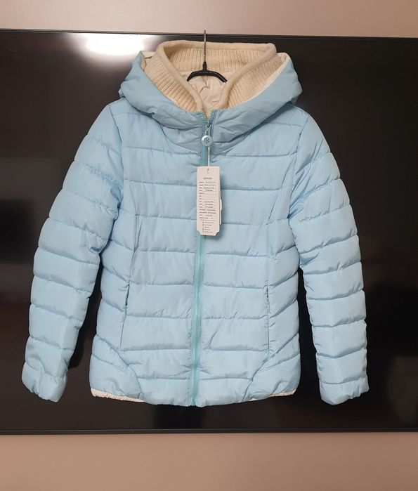 Куртка теплая женская с капюшоном пуховик