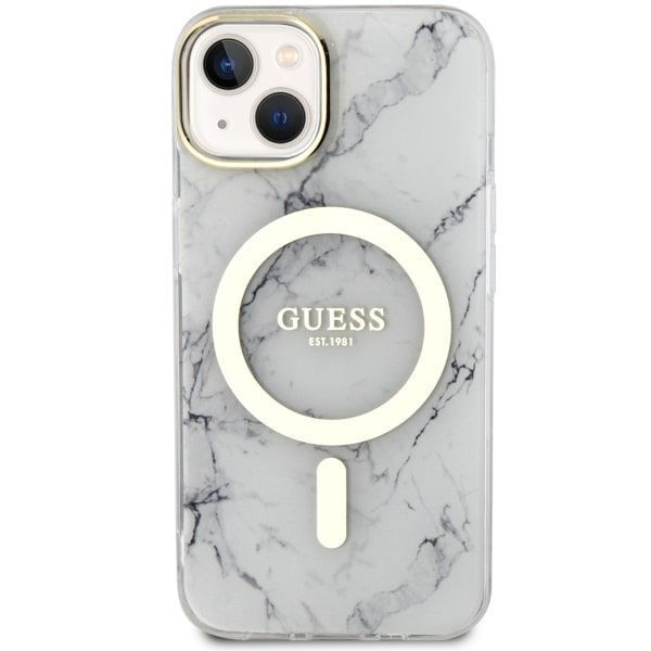 Etui Marble MagSafe do iPhone 14/15/13 6.1" - Elegancja Guess