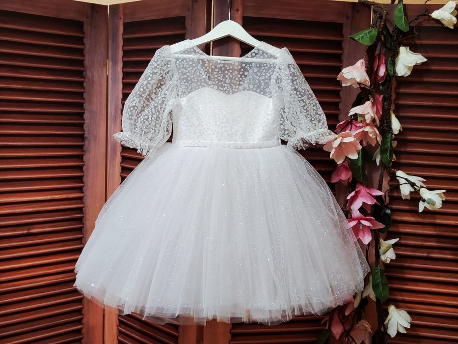 Біла сукня для дівчинки, різні розміри,  плаття сніжинка біле пишне