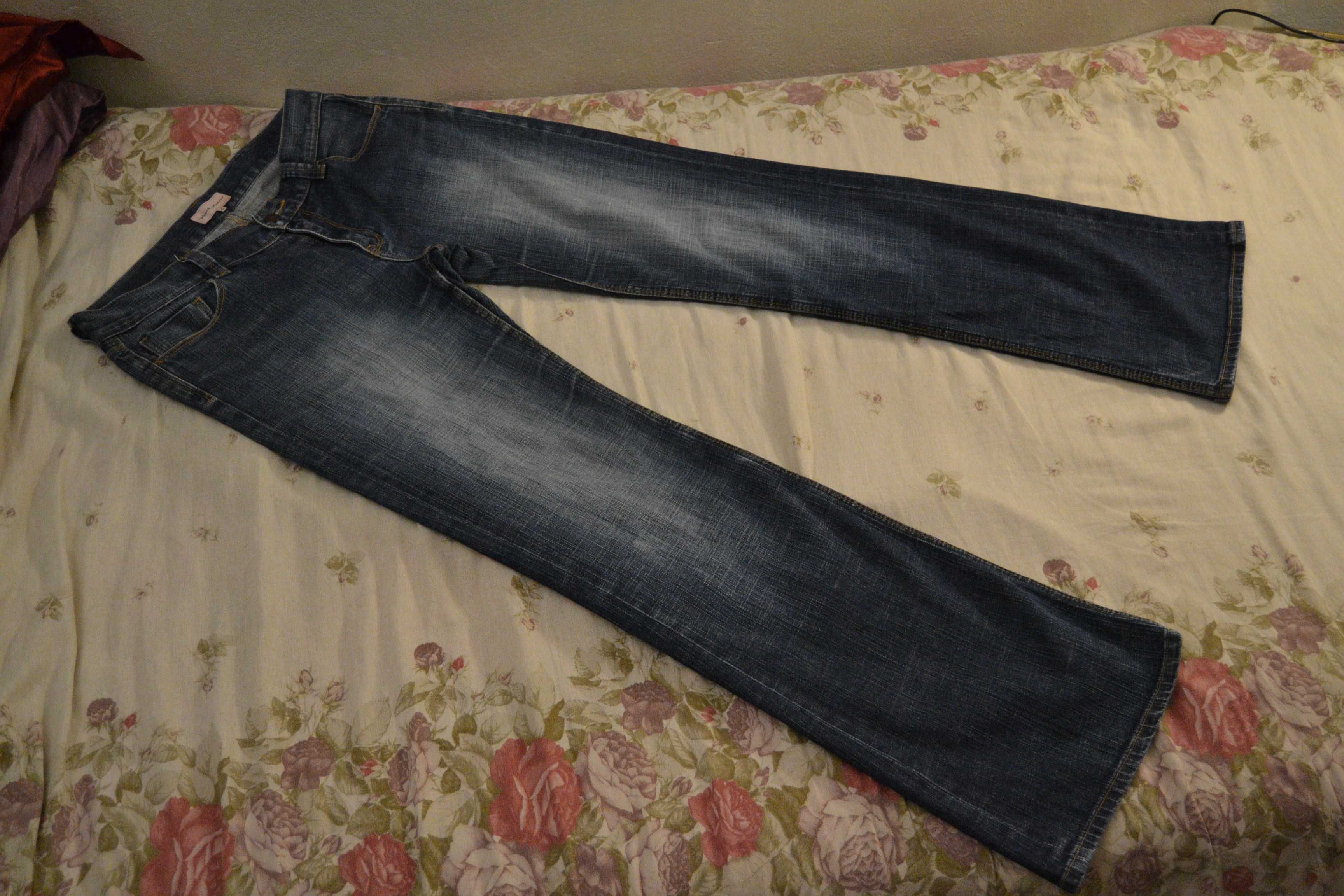 Rozszerzane jeansy Fcuk Jeans 12 40 granatowe dzwony vintage