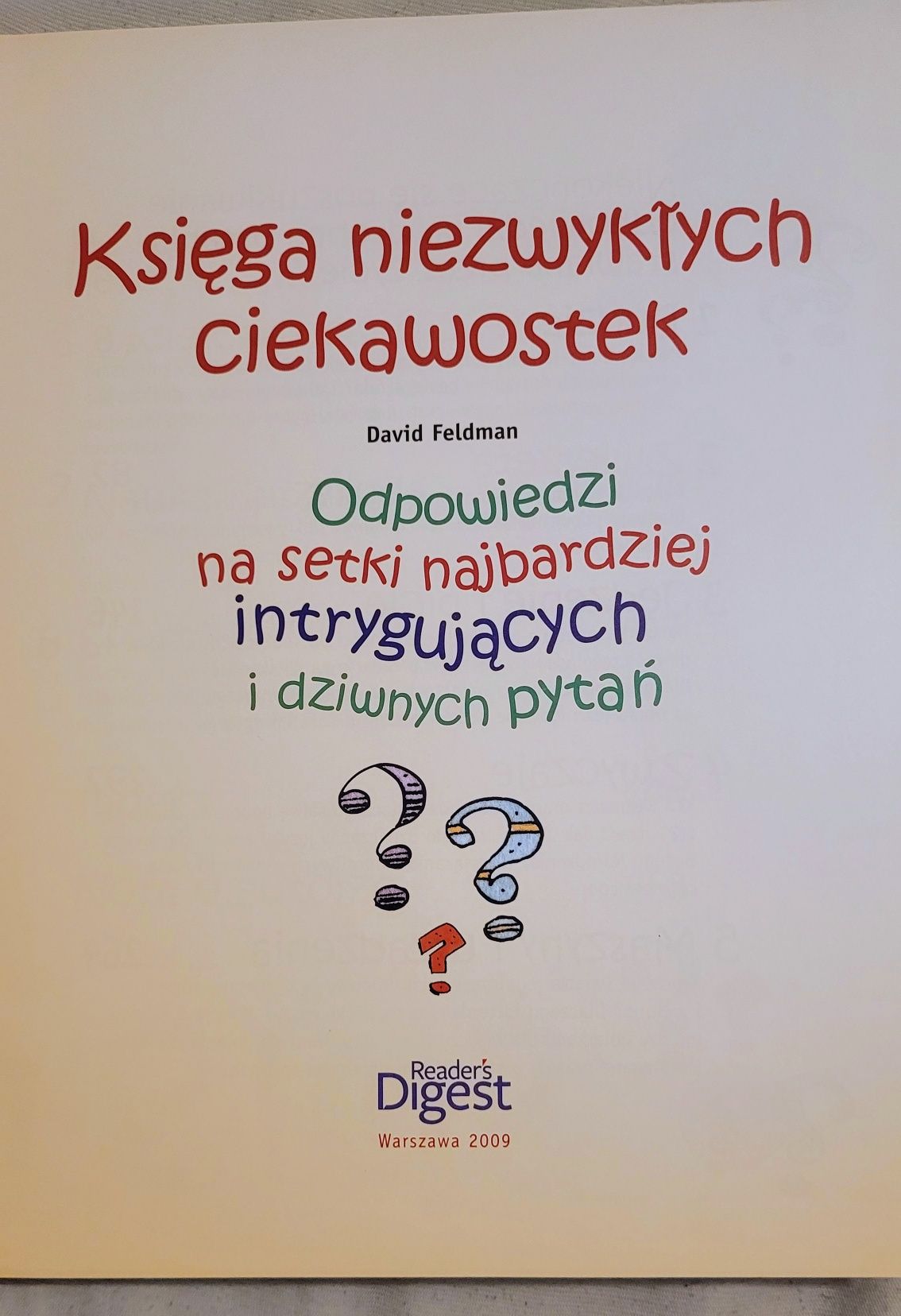 Książka dla dzieci Księga niezwykłych ciekawostek Readers Digest