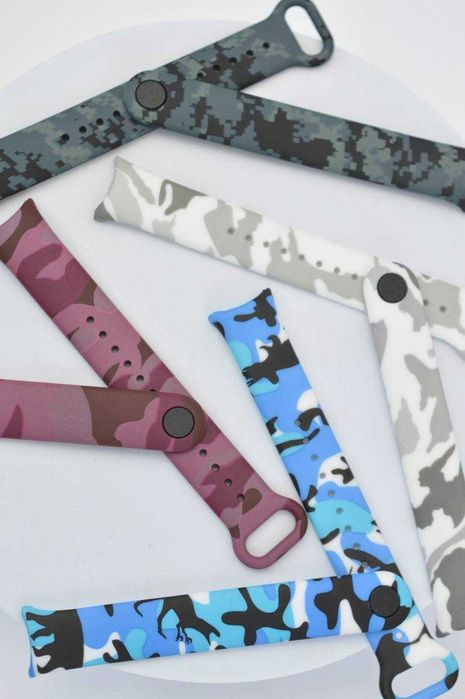 Ремешок для смарт-браслета Mi Band 8/9/10 Хаки Комуфляж мибенд 8 9 10