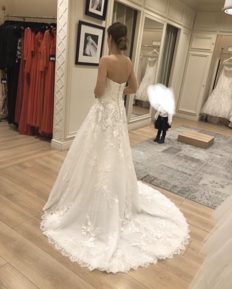 NOWA suknia ślubna Pronovias Elcira z koronką luksusowa princess