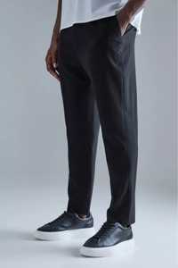 Boohoo Zara Man штани класичні чорні брюки кроп 34 штаны