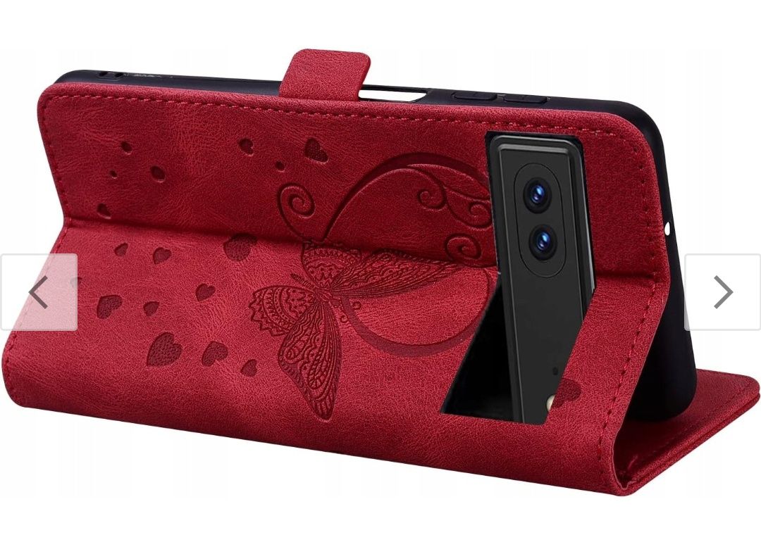 Etui z klapką Auslbin do Google Pixel 7 Pro bordowy
