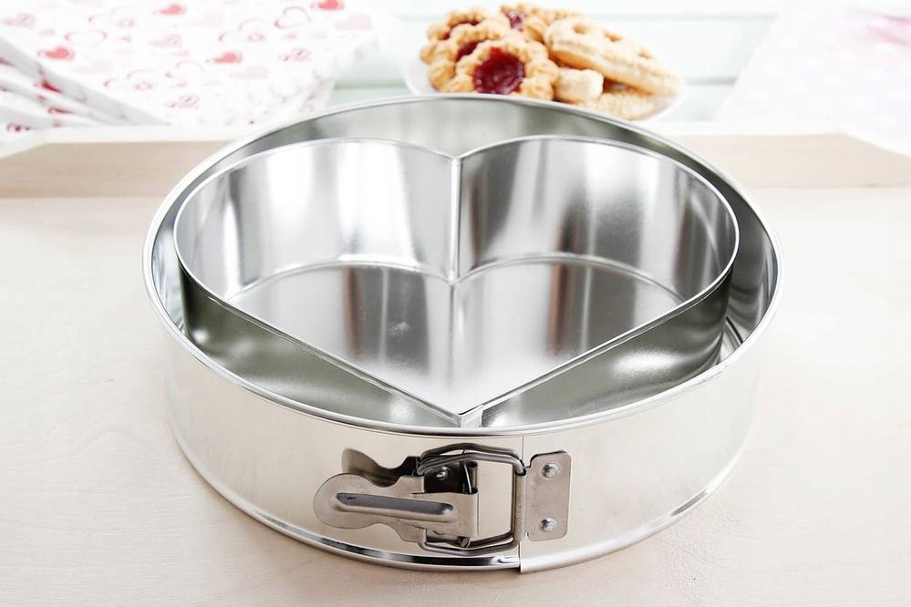 Tortownica Okrągła Z Wkładem Serce Blacha 24 Cm