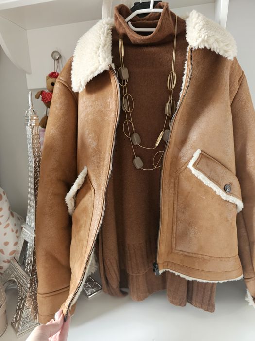 Kurtka pilotka z futerkiem rozm S uniseks