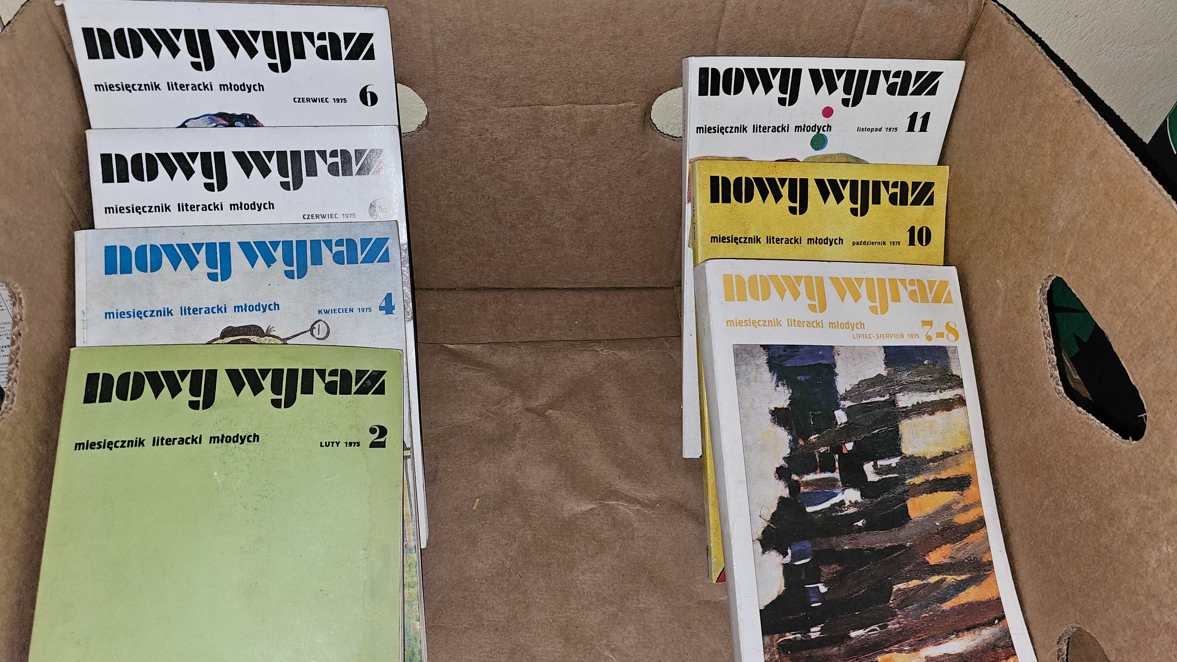 AF Zestaw 20x NOWY WYRAZ  miesięcznik literacki młodych  1972 - 1977