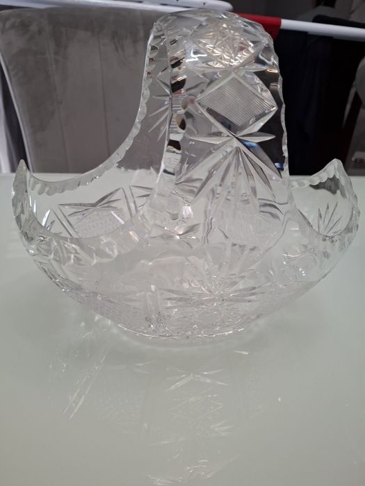 Koszyk z kryształu PRL