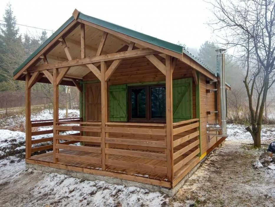 Domek,domki letniskowe,ogrodowe,drewniane, 4x5x5,4+2mtaras