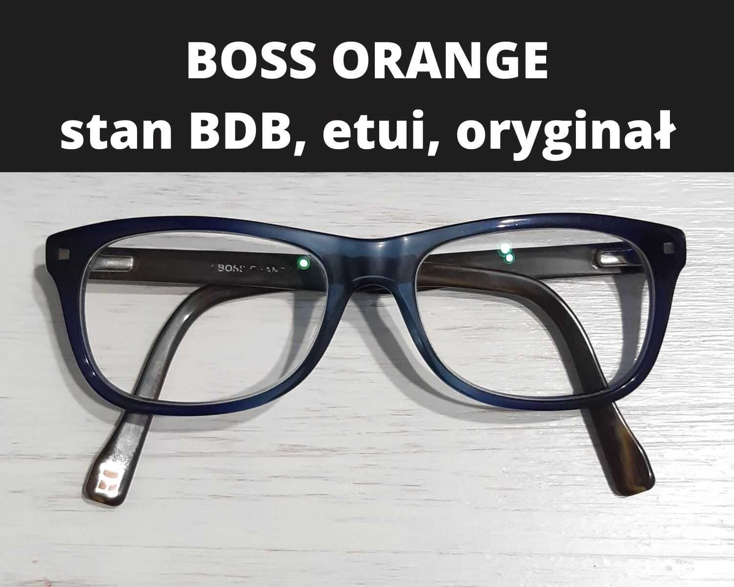 NOWA CENA - BOSS ORANGE damskie oprawki, oryginał, etui, stan BDB