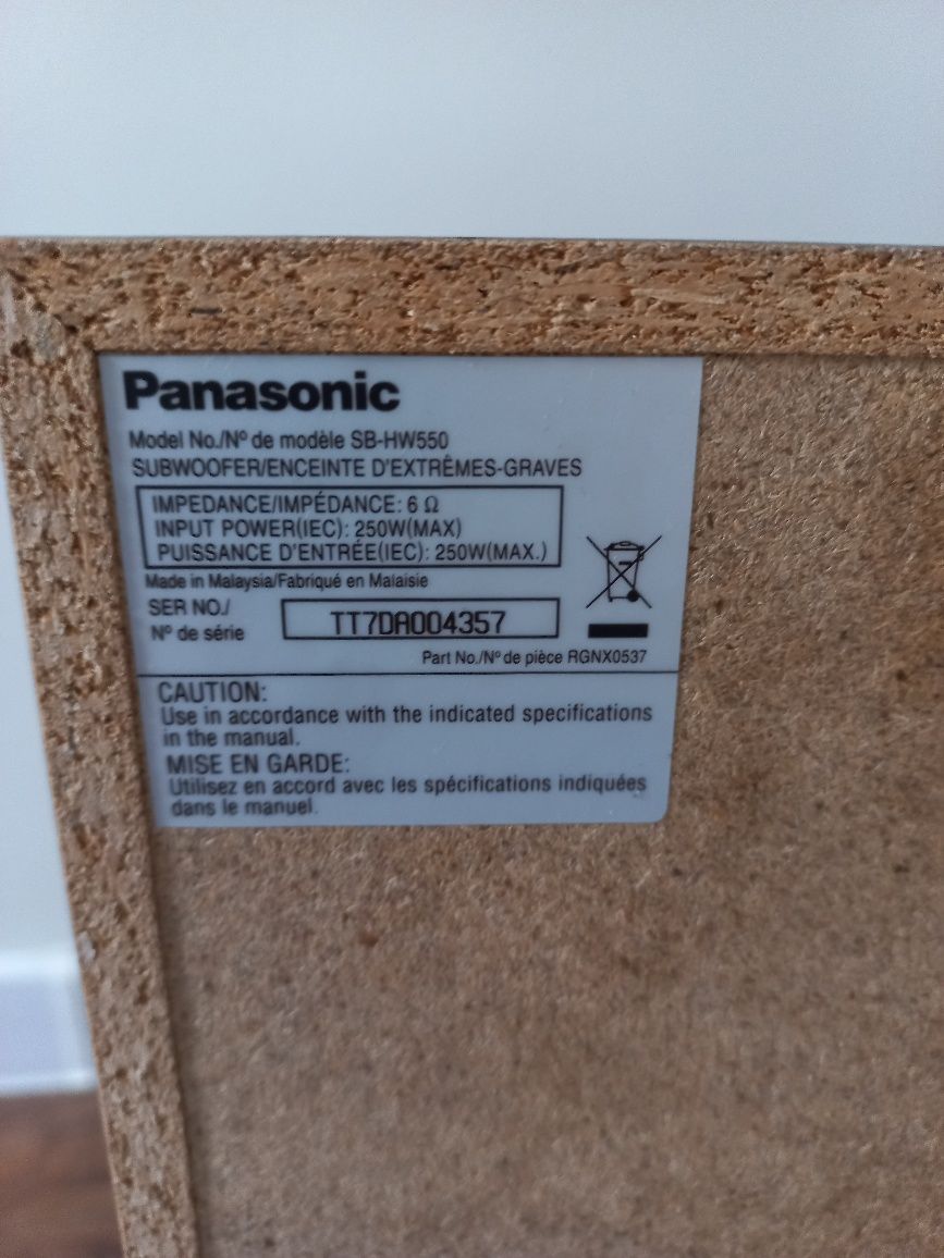 Kolumny i subwoofer Panasonic