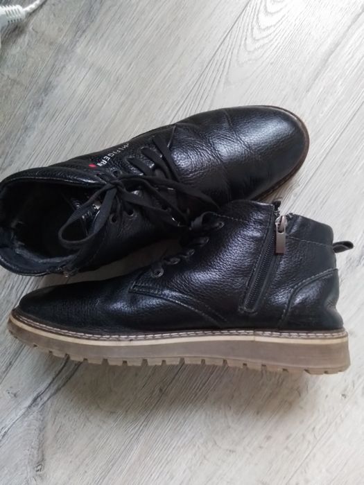 Мужские зимние кожаные ботинки Tommy HiLFIGER