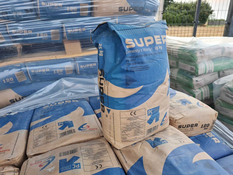 SUPER Cement WARTA 32,5R niebieski 120dni ważność Portlandzki 25kg