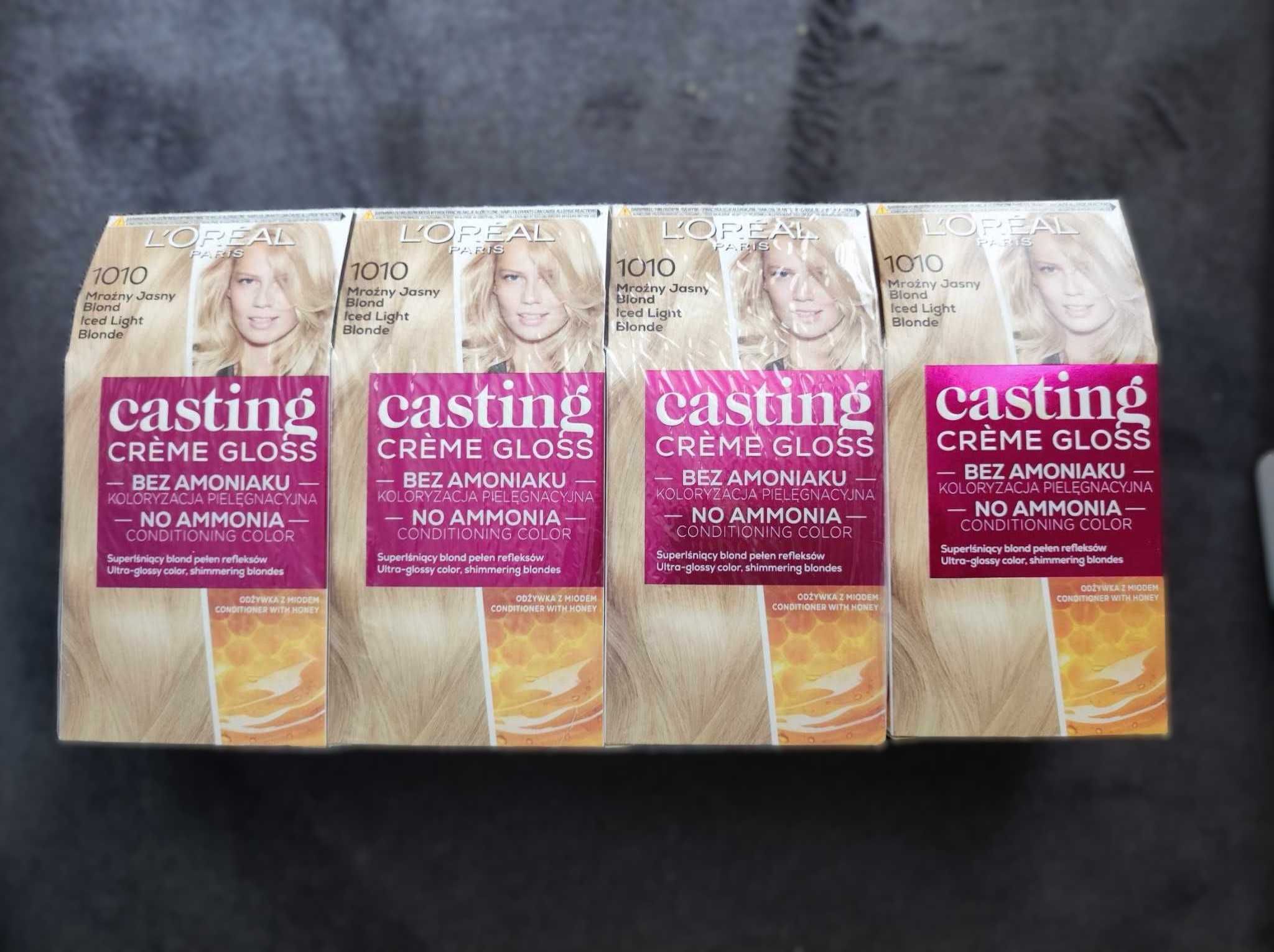 4 szt. Loreal Casting Creme Gloss Farba 1010 Lodowy Blond
