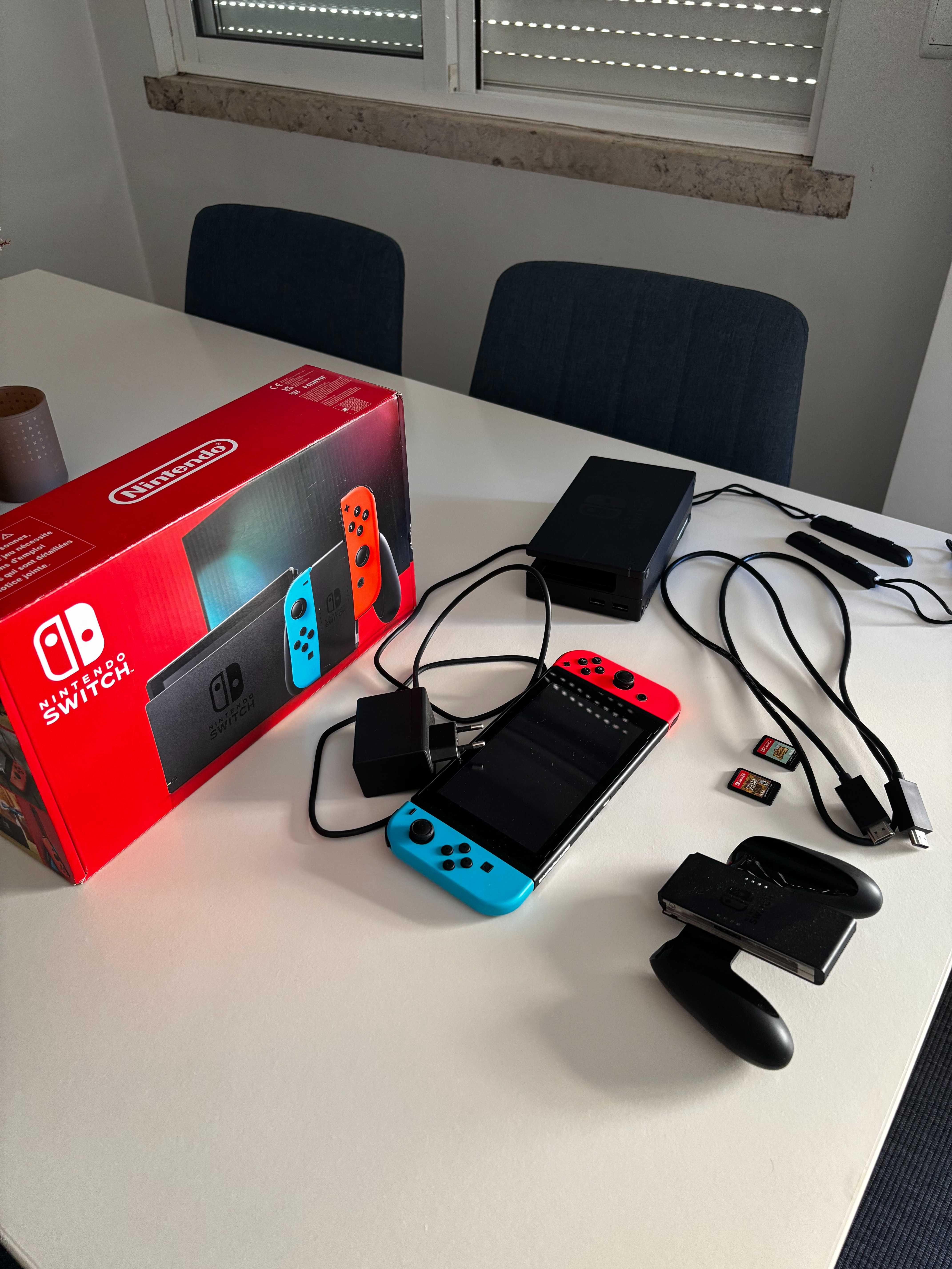Nintendo Switch Completo com Zelda e Animal Crossing