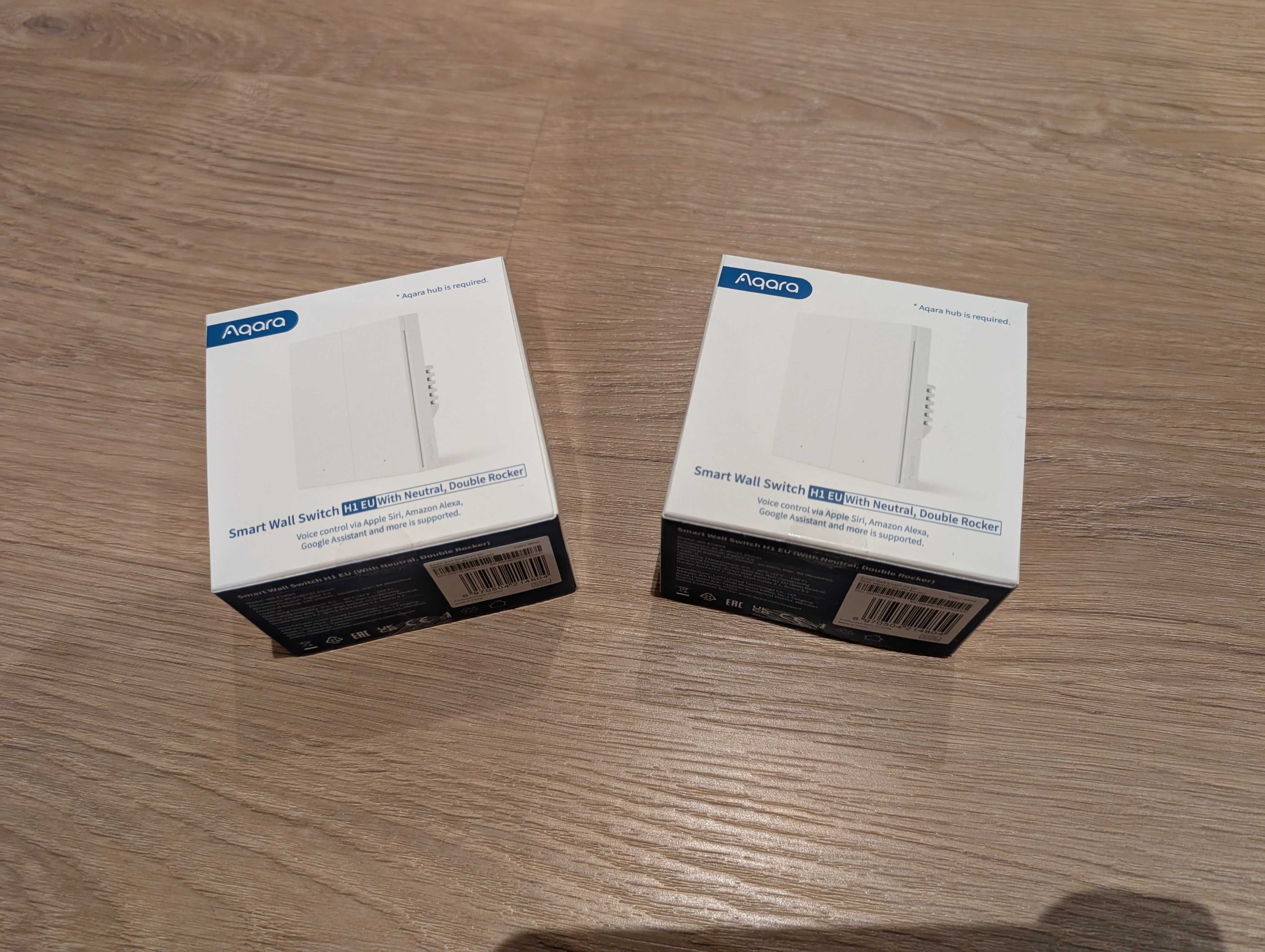 Interruptor duplo Aqara H1 EU c/ Neutro (Zigbee)
