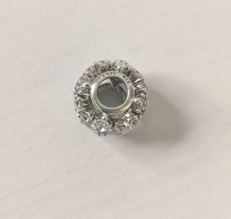 Charms Pandora że zbiorem roślin srebro srebrny kwiat śnieżynka