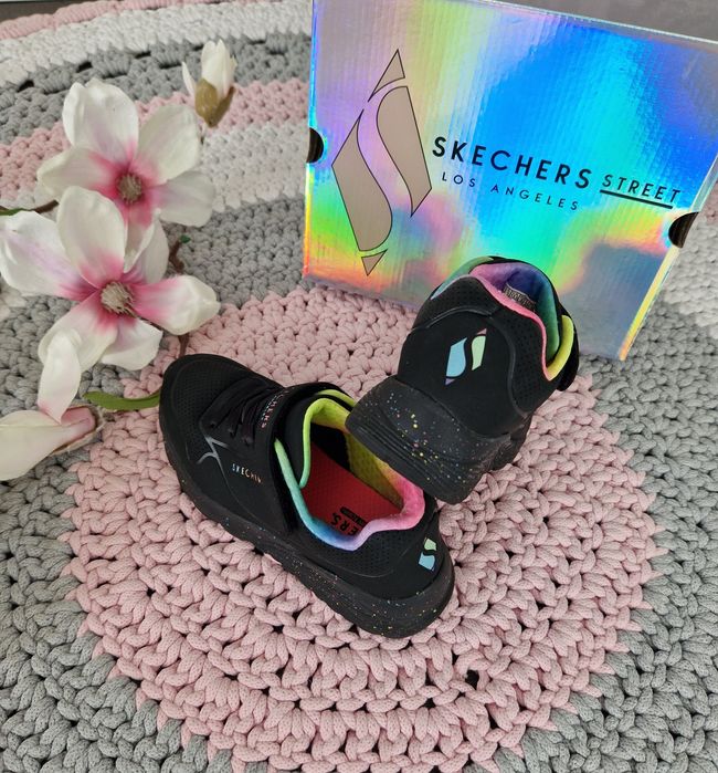 Buty Dziewczęce Sneakersy Skechers 33 Czarne Na Rzepy