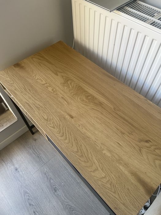 Biurko TRAPPEDAL 48x95 1 szuflada kolor ciepły dąb/czarny