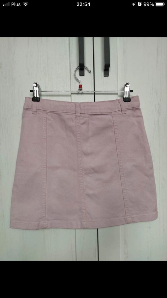 Różowa spódniczka jeansowa dla dziewczynki 146