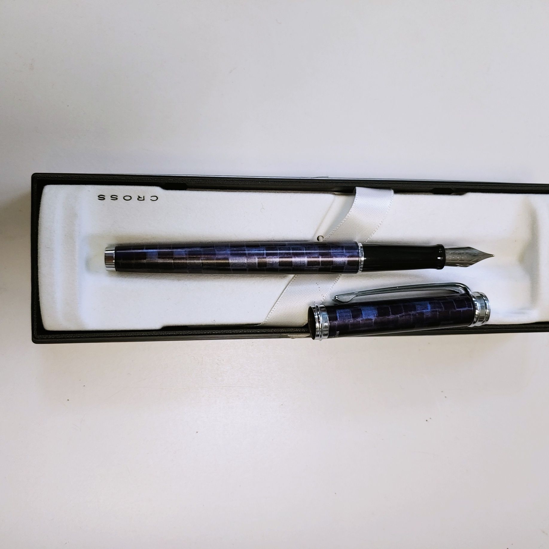 Перьевая ручка Waterman Harmonie Blue/Grey CT FP F 12 103