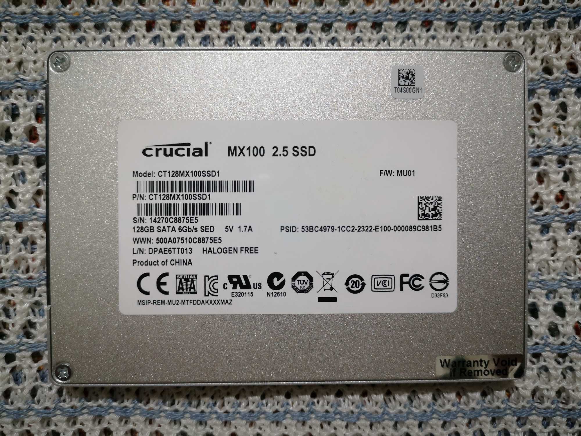 SSD диск Crucial 128 Гб  MX100 (CT128MX100SSD1)