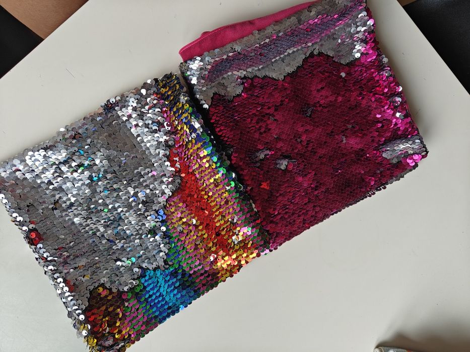 Cekinowe poszewki na poduszki 2 sztuki