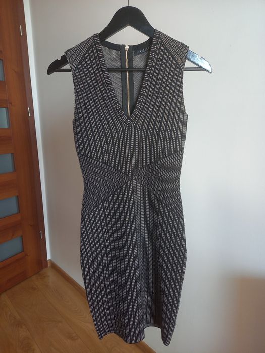 Sukienka bodycon czarno-złota XS andrzejki sylwester karnawał