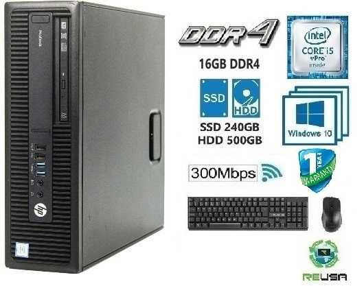 Pc-P/ESCRITORIO-6ªG-i5 6500 3.2Gz,16G Dr4, SSD240G+HD500G,WIFI,W10/W11