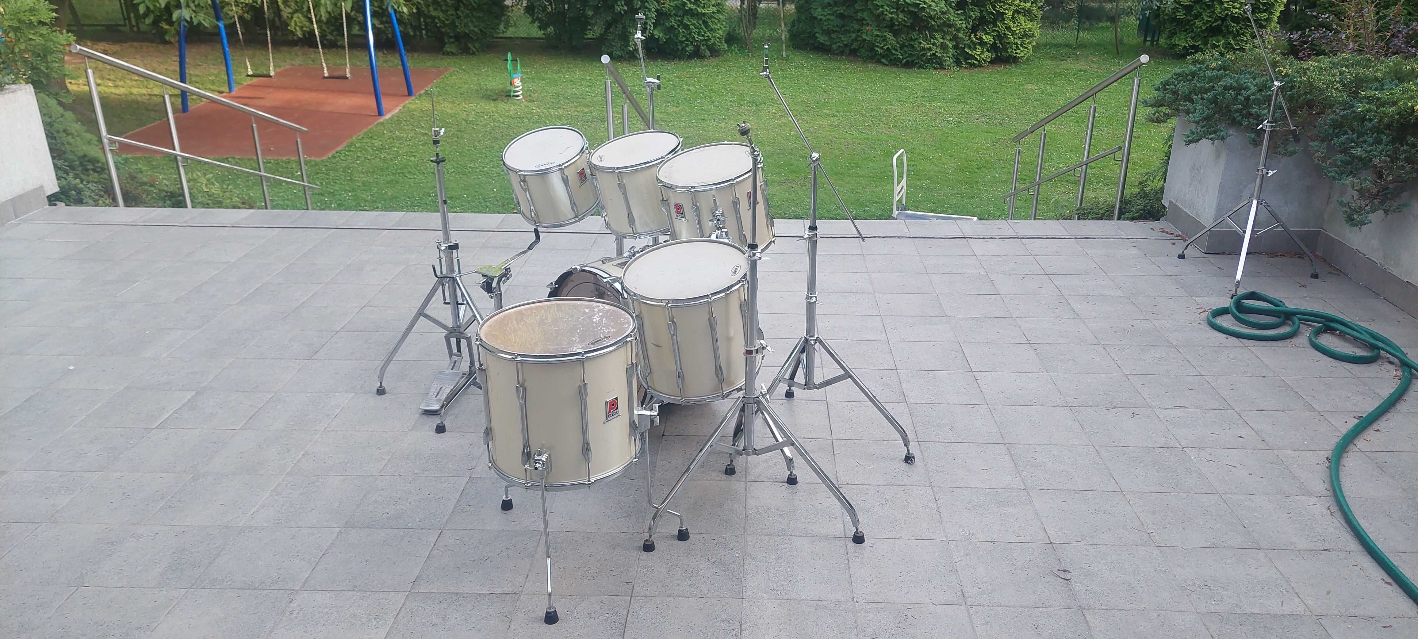 Perkusja Premier RESONATOR Vintage + hardware przełom lat 80-90-tych.