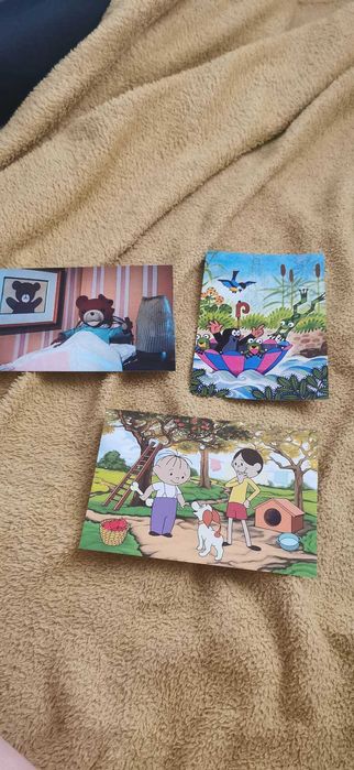 pocztówki z motywem starych bajek i Disney