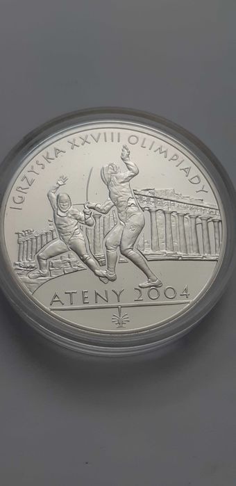Polska 10 zł 2004 - Igrzyska XXVIII , Ateny 2004 - szermierka- srebro