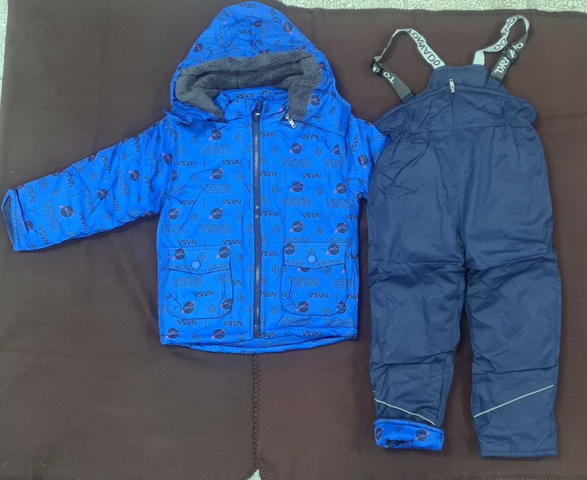 Kombinezon dwuczęściowy zimowy narciarski na sanki 104/110 VSVN nieb.