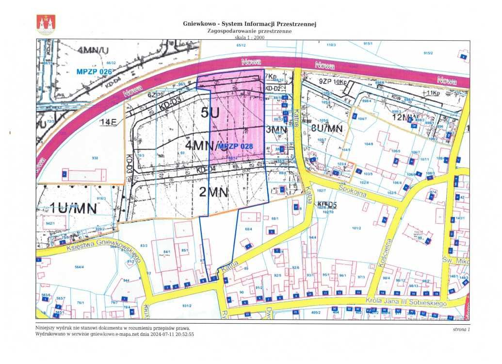 Wyjątkowa działka inwestycyjna w centrum Gniewkowa 5750 m2.