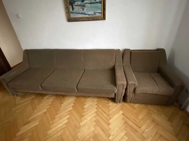 sofa rozkładana  + 2 fotele używane
