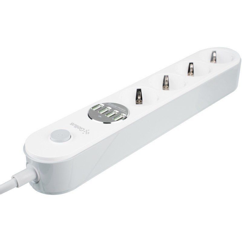 Gelius Pro PowerStrip G-Power (4 220V Ports/ 4 USB ports 3.4A) 2m