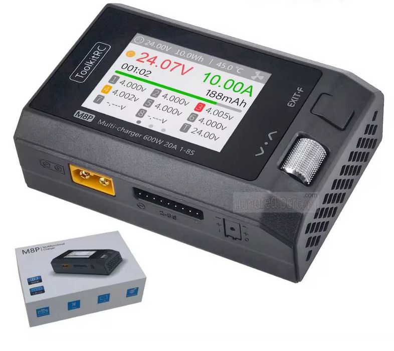 Зарядний пристрій ToolkitRC M8P (DC 600W) у заводській плівці