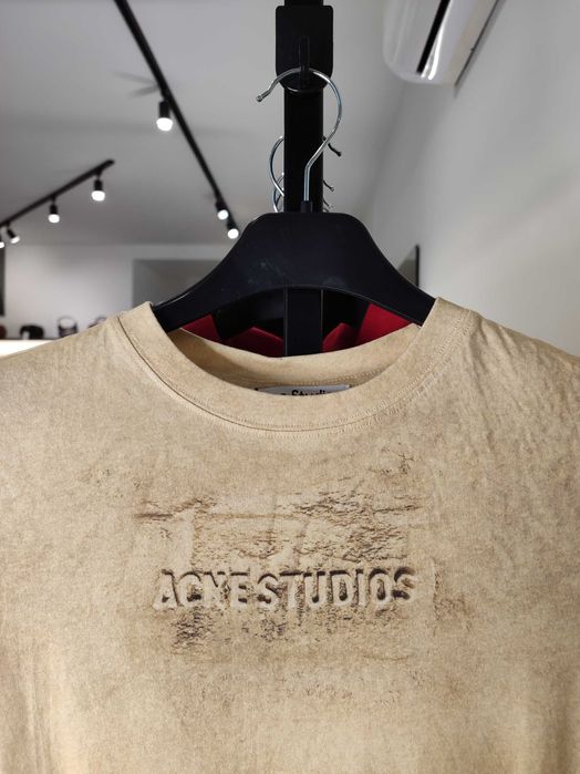 Футболка Acne Studios Printed T-Shirt Sand Beige