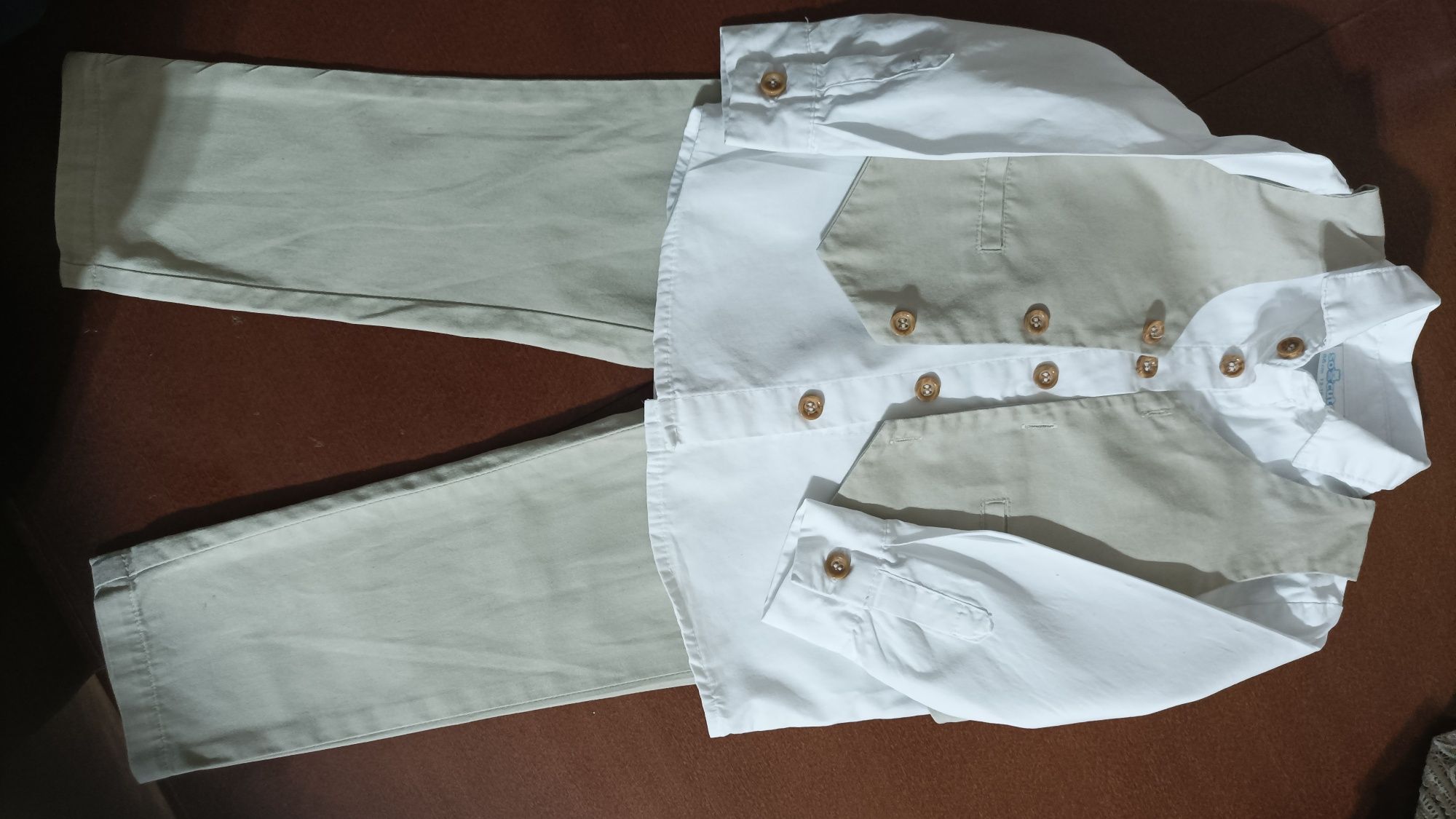 Elegancki zestaw dla chłopca: koszula + spodnie r. 86