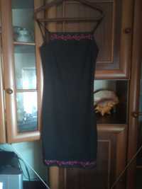 Красивое чёрное платье сарафан