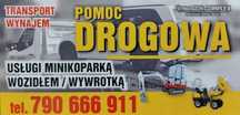 Usługi minikoparka wozidlem wywrotka pomoc drogowa transport